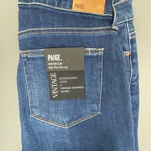 PAIGE JEANS HOXTON SLIM HAMPTON DESTRUCTED